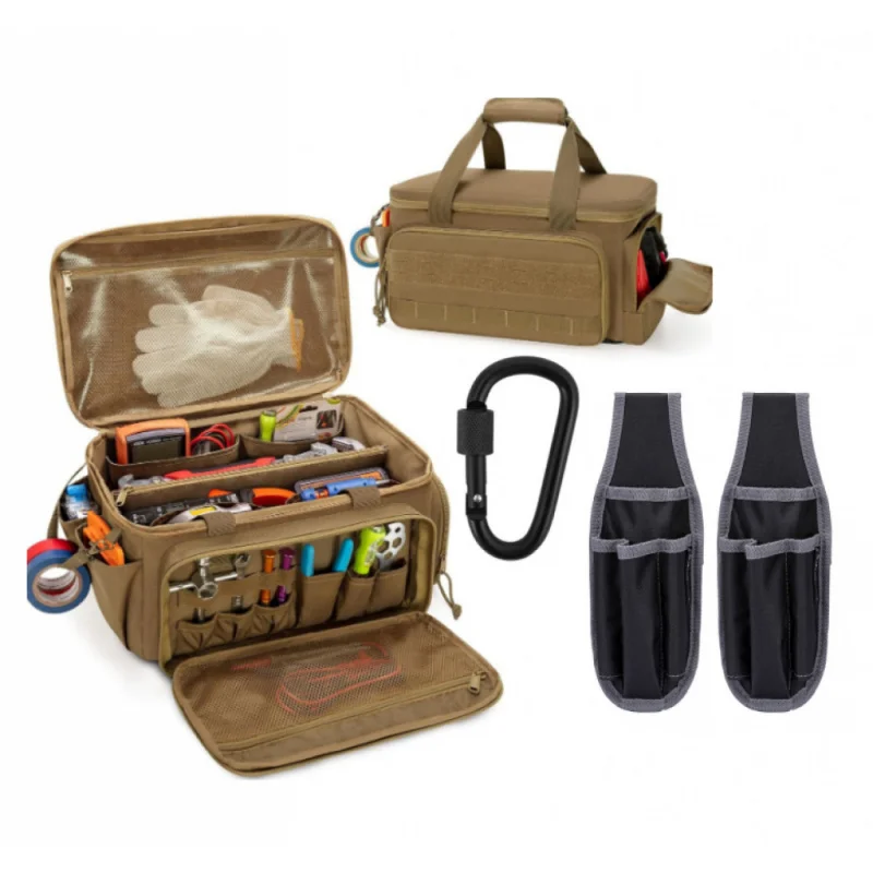 4PCS Tool Storage Waist Bag Made of Oxford Cloth, Thickened and Wear-Resistant, Multifunctional Tool Handbag, Hanging Bag, Stora