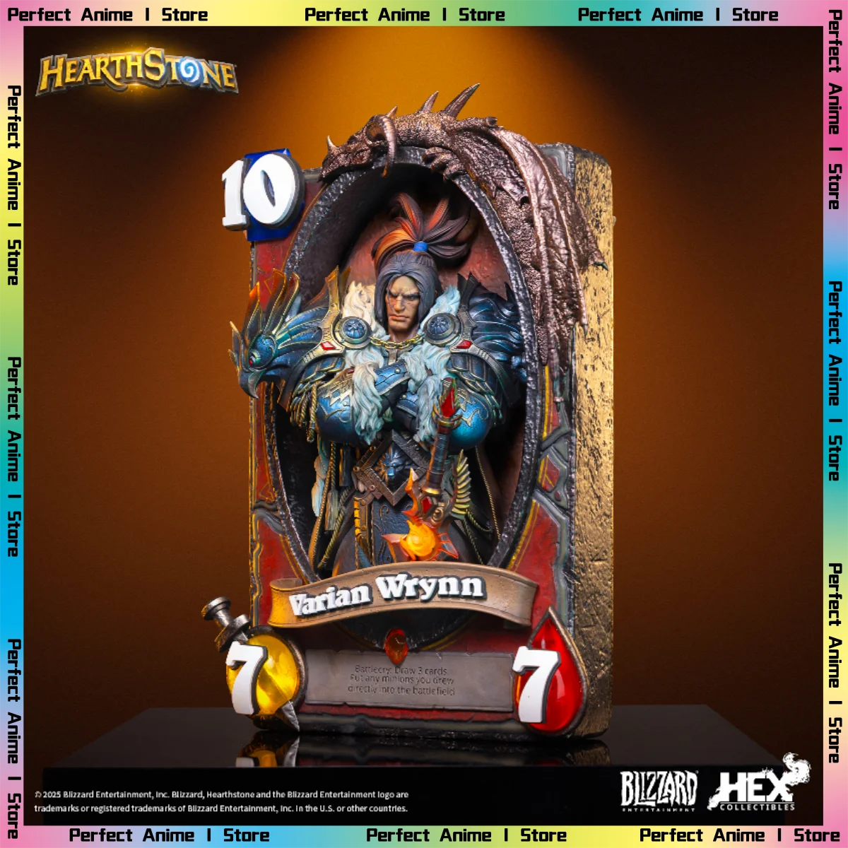 

24 hours delivery, Blizzard Games, Official Peripheral Hearthstone Varian Card Art Statue