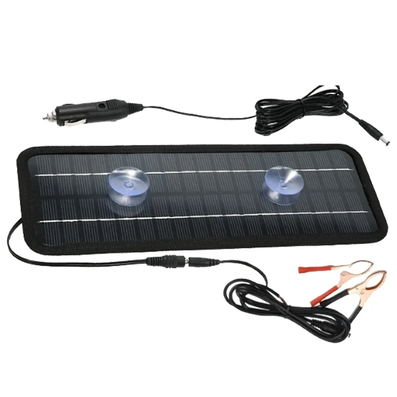 

Car Solar Charging Station Photovoltaic Power Generation Panel 5W 18V DC Output Monocrystalline Silicon Panel Durable