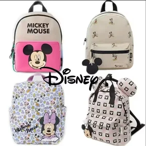 Mochila feminina de Mickey Mouse Disney-Mickey Mouse, bolsa escolar Minnie Canvas, grande capacidade, meninas, moda 10 principais vendas kit mochila escolar minnie - №2