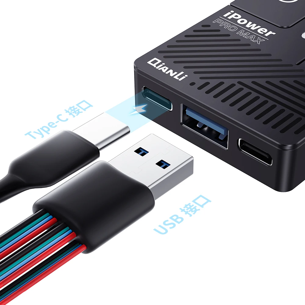 Qianli IPower Pro Max DC Điều Khiển Cáp Thử Nghiệm Cho Điện Thoại 6g-11 Thế Hệ Mới Khởi Động Điều Khiển Một Nút Khởi Động Dòng