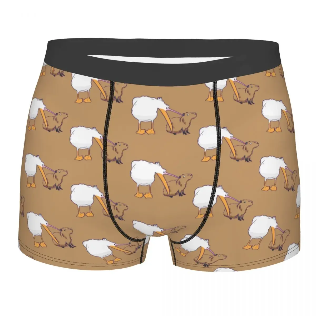 Engraçado Capybara Meme Boxer Shorts para Homens, 3D Print, Roupa Interior Animal Bonito, Calcinha Respirável, Cuecas, Cuecas, Sexy