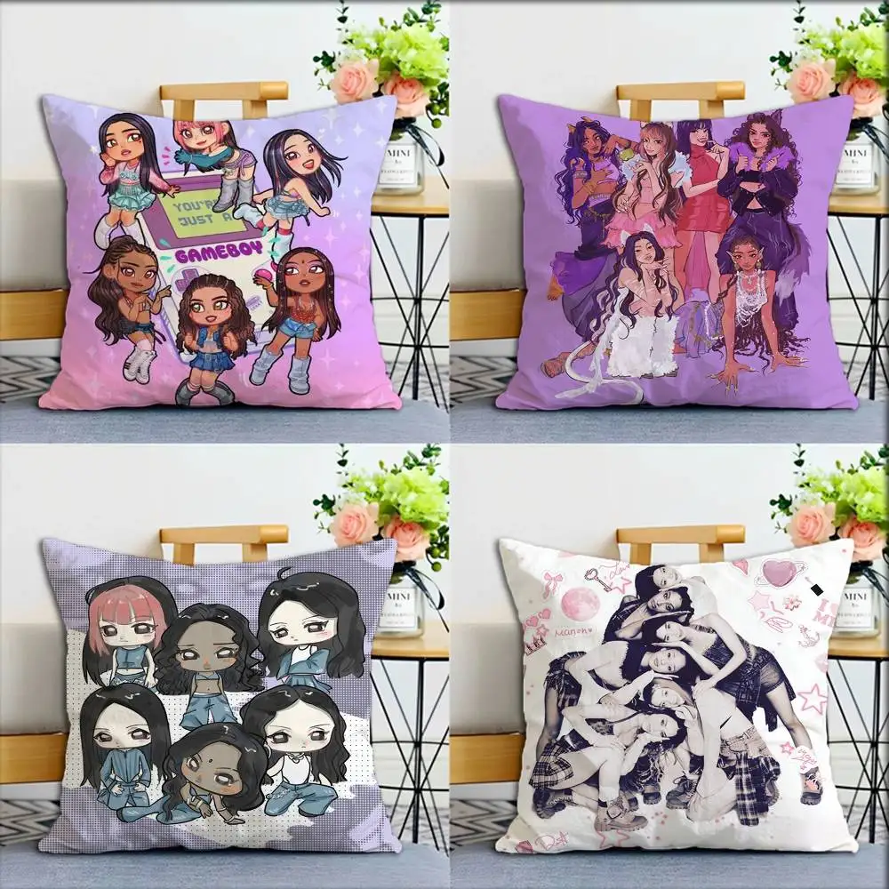 

K-KATSEYES Music Group World Various Sizes Square Pillow Case For Car Home Bedchamber Decor