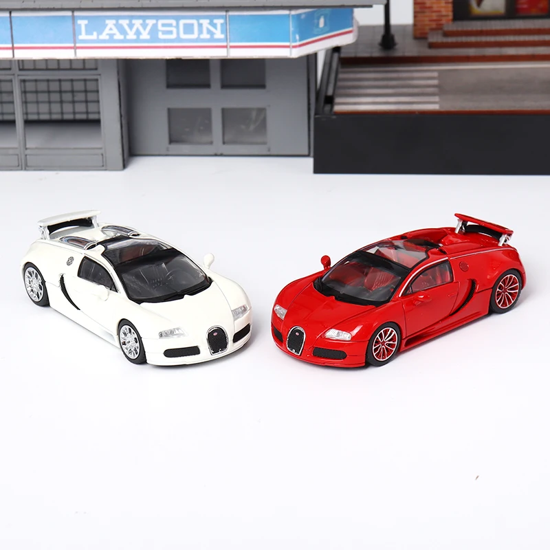 2024 HEC beijing Bugati Veyron White Red Super Sport  Mortal 1:64 limited799 Diecast Model Car