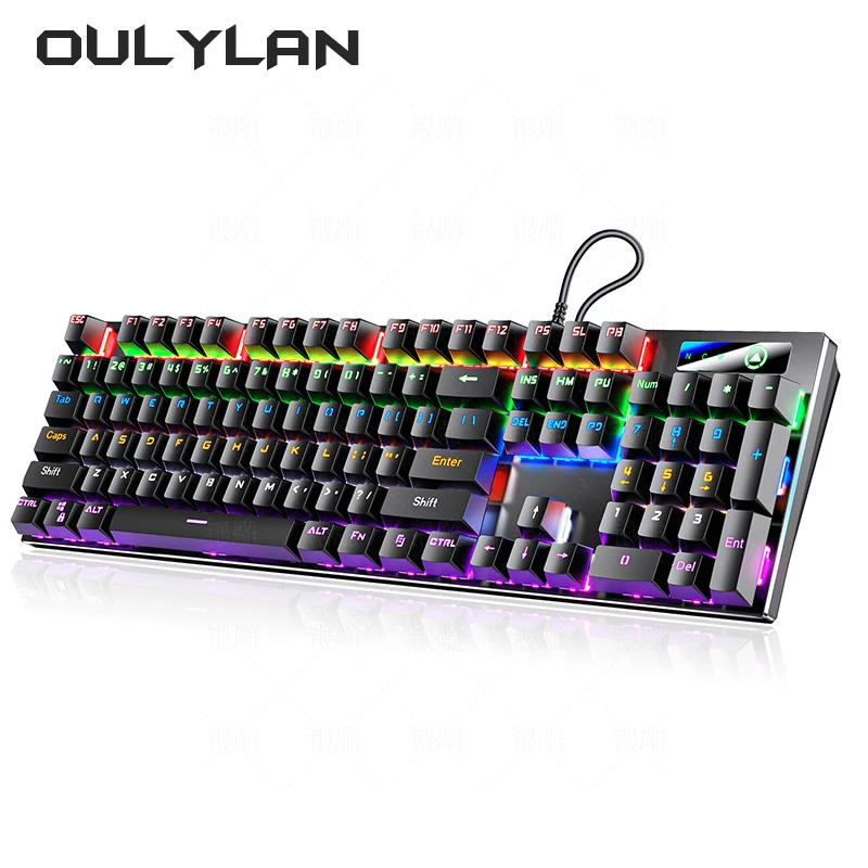 Imagem -02 - Teclado Mecânico Zk3 Metal 104 Teclas 87 Teclas Interruptor Azul Luminoso Acessórios de Computador Multicolor com Fio Teclados de Jogos Novo