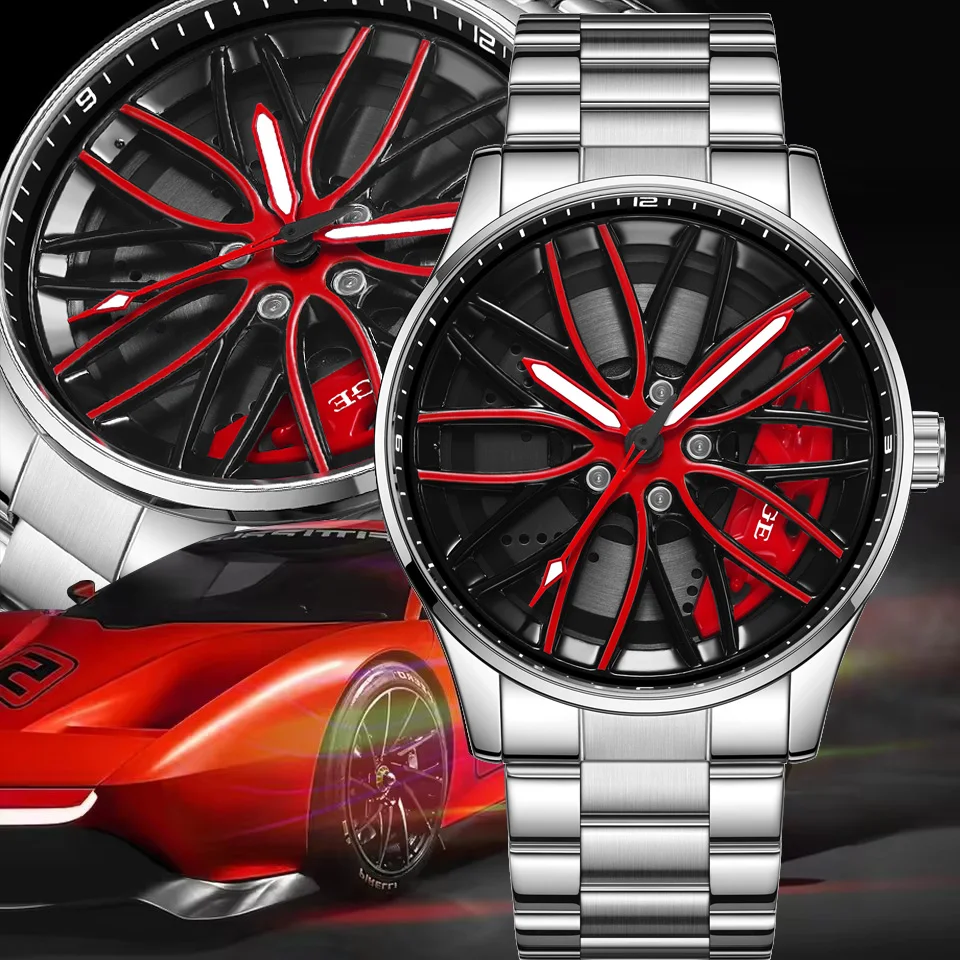 

LIGE Wheel мужские роскошные часы водостойкие поворотные спортивные автомобильные мужские часы высокого качества модные бестселлеры кварцевые мужские часы