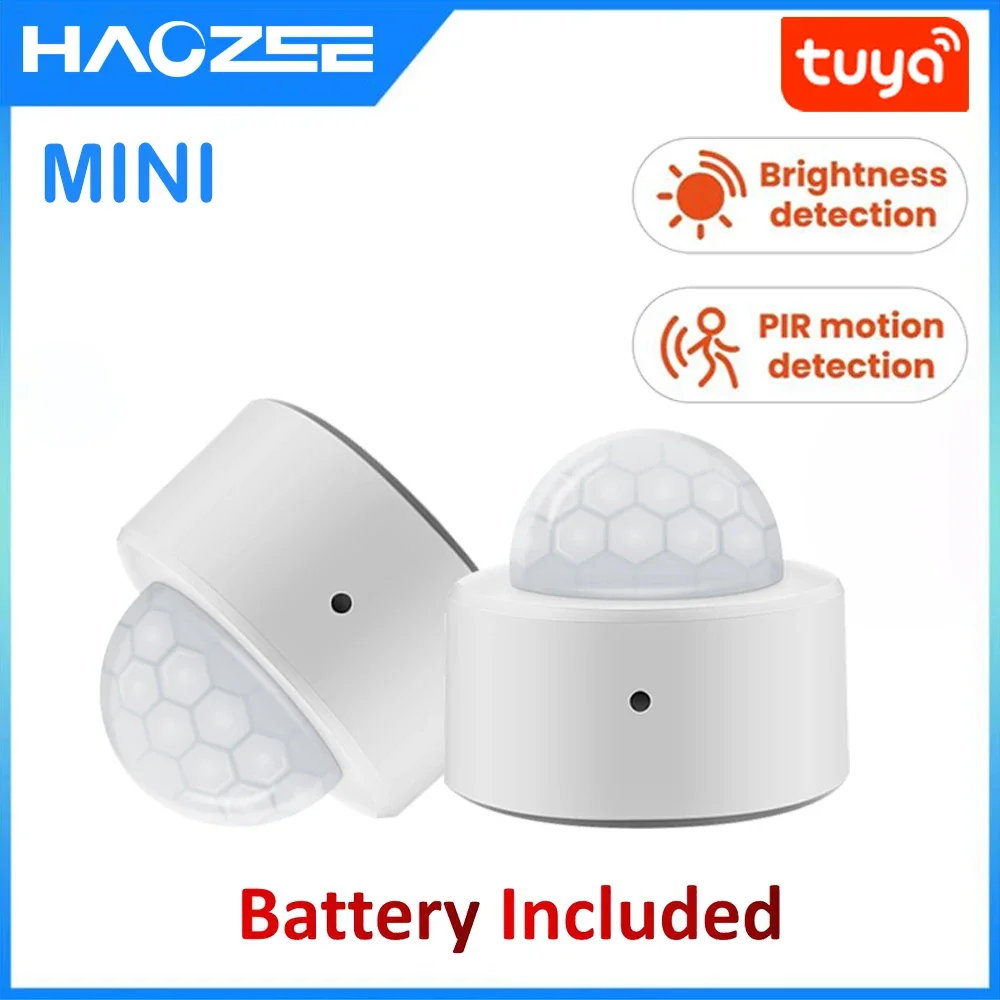 Tuya ZigBee Smart PIR Motion Sensor Built In Battery Passive Infrared Detector Security Burglar Alarm Sensor