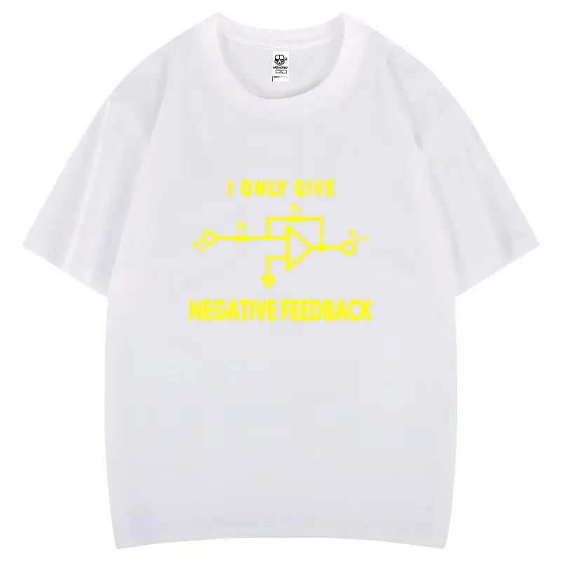 I Only Give Negative Feedback Computer Engineer Print T-Shirt Hombre Summer Pure Cotton New Tops Short Sleeve Male Camisetas