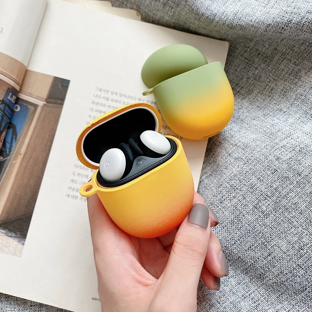 Custodia protettiva per cuffie Wireless antigraffio per PC rigido a doppio colore sfumato opaco per Google Pixel Buds 2