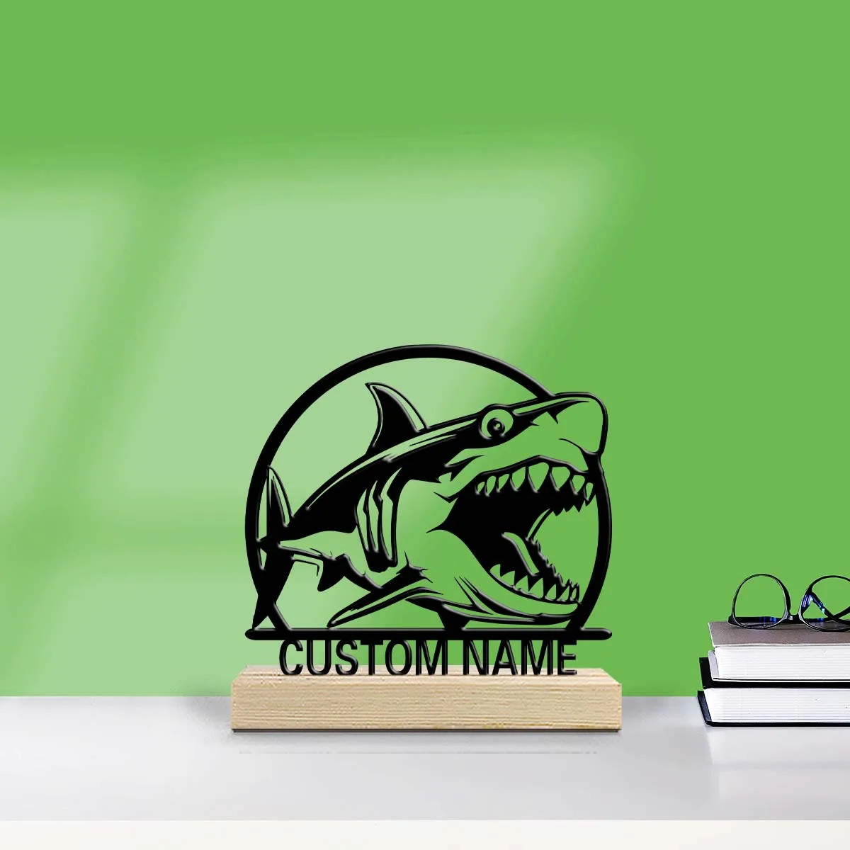 1pc Fashionable Personalized Custom Metal Statue Custom Content With Wooden Base Unique Desktop Decoration Custom Gifts