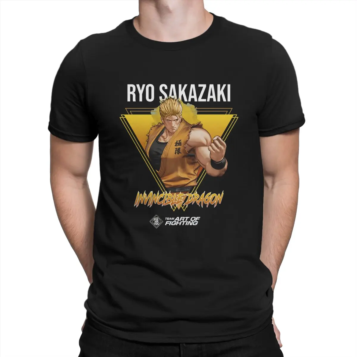 Invincible Dragon Ryo Sakazaki Essential Men TShirt The King of Fighters Crewneck Tops 100% Cotton T Shirt Funny Top Quality