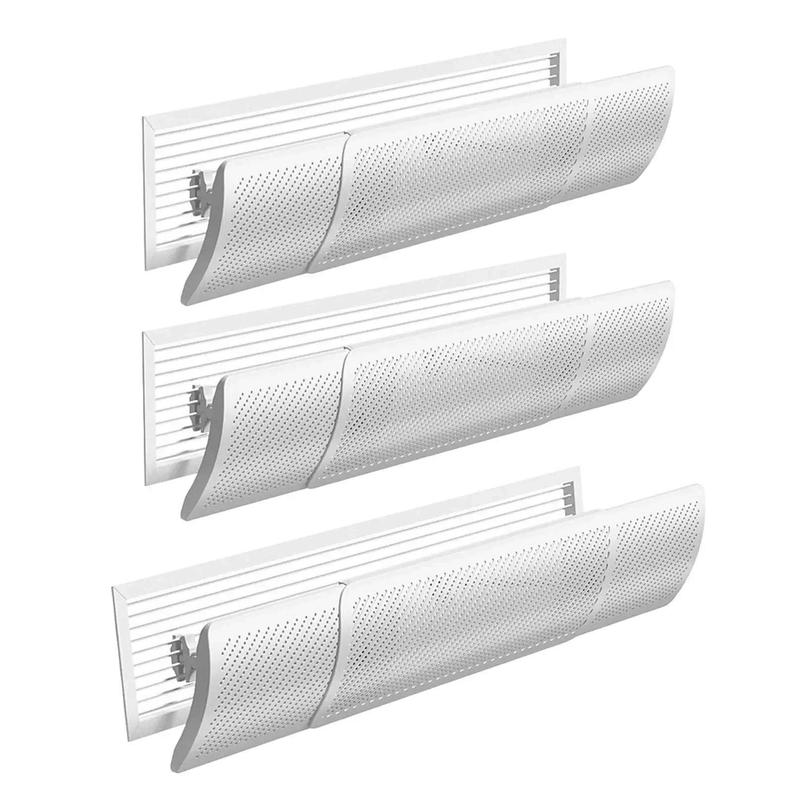 Air conditioning deflector confinement air deflector improves the heating output