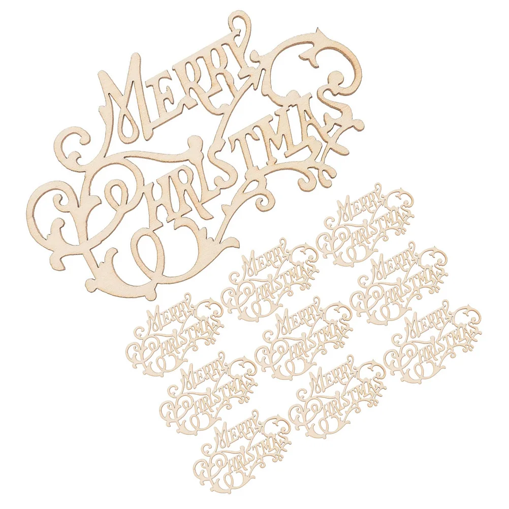 

10pcs Wooden Christmas Pendant Unfinished Diy Graffiti Cutouts For Home Decor Xmas Ornament Wood Slices Drawing Craft Accessory