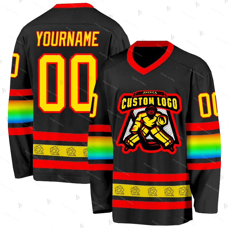 

Custom Name Cosplay Player Gradient Graffiti Colorful Retro Breathable Pullover 3DPrint Casual Harajuku Hockey Jersey Shirts AX7