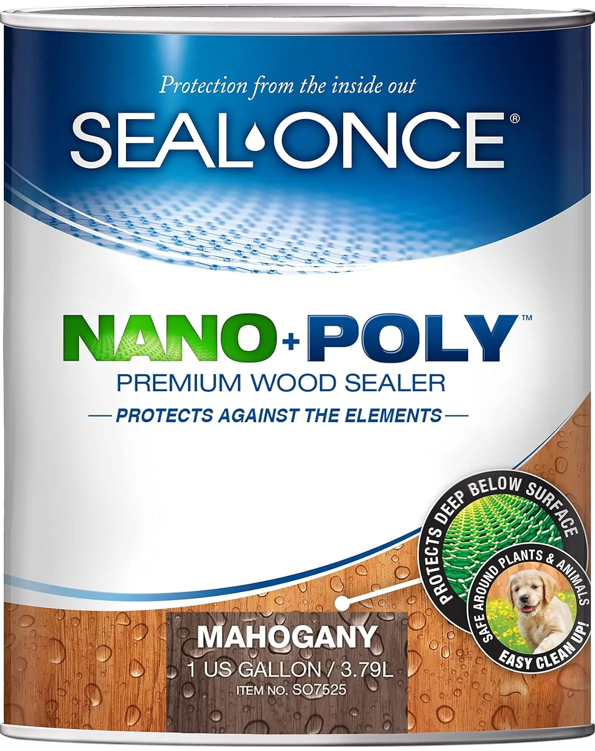 o+Poly Penetrating Wood Sealer With Polyurethane - Premium Waterproof Sealant -1 Gallon & Mahogany