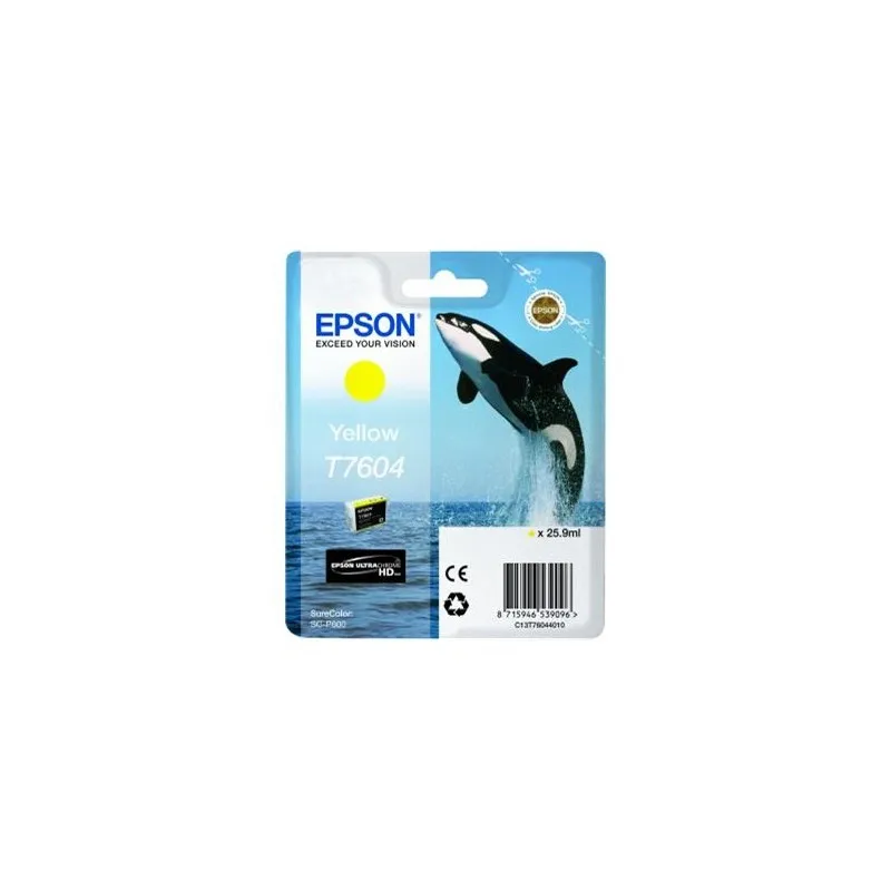 Epson T7604 yellow Original ink cartridge-C13T76044010 T7604 tintasycartuchos.com