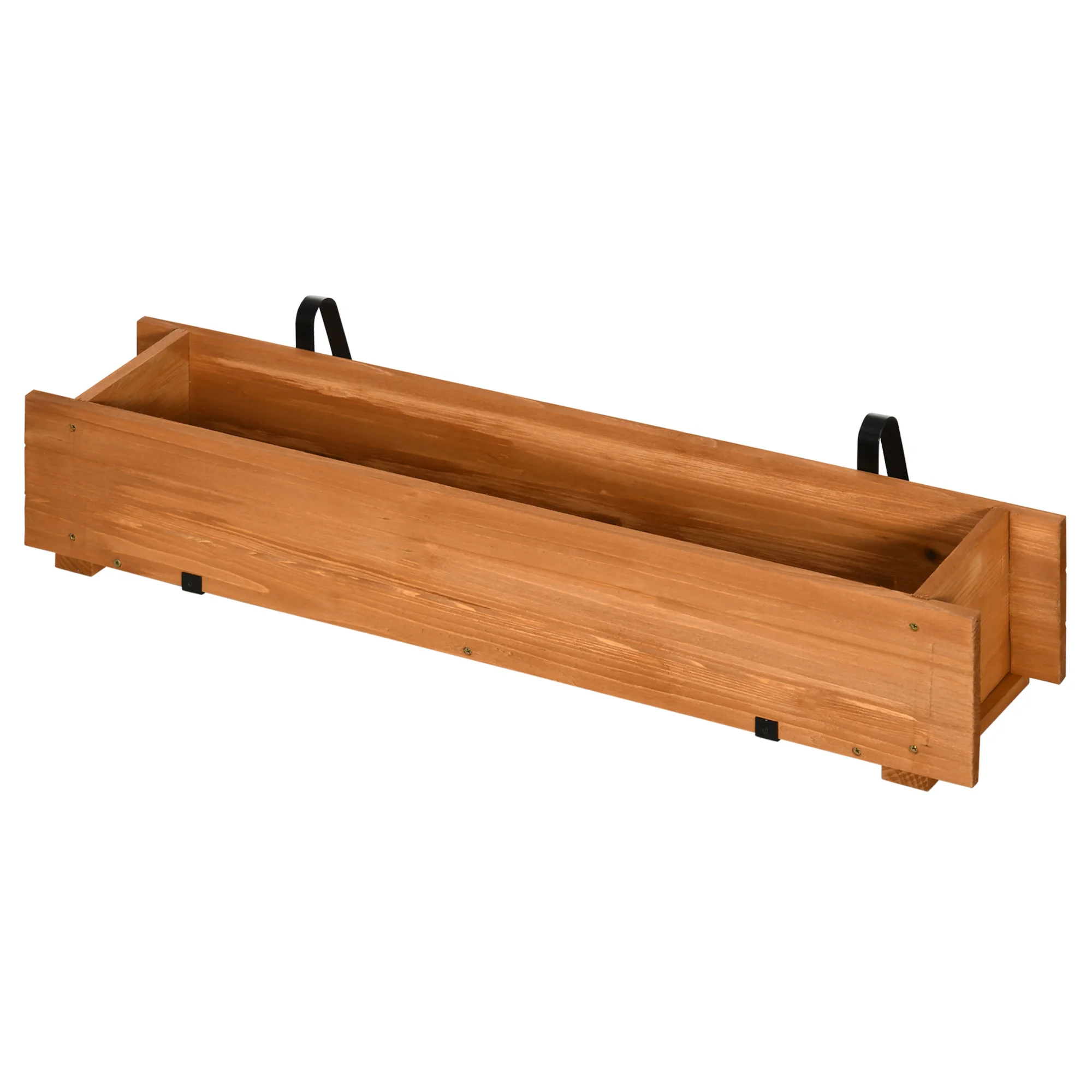 Outsunny Arriate de Madera de Abeto 91x18x16,5 cm-Outsunny. Natural