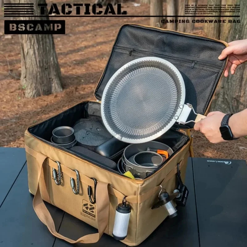  30L Insulated Folding Box Tactical Camping Storage Bag Waterproof Picnic Utensils Outdoor Equipment Organizer Box 