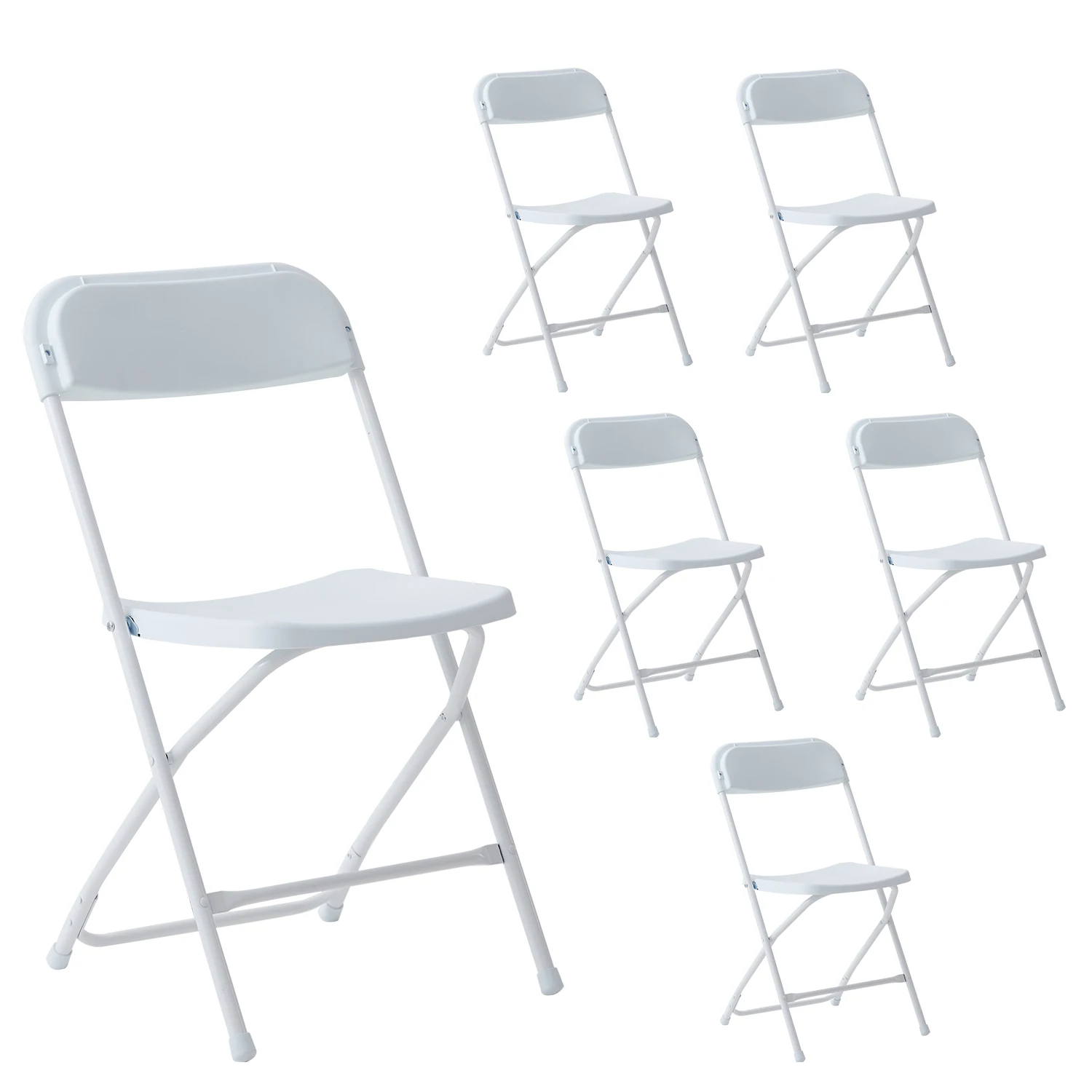 

Pack 2/4/6/8/10 Steel Folding Chair ,White Foldable Chair Camping Chairs Folding Chair Portable Chair Outdoor Office Study Chair