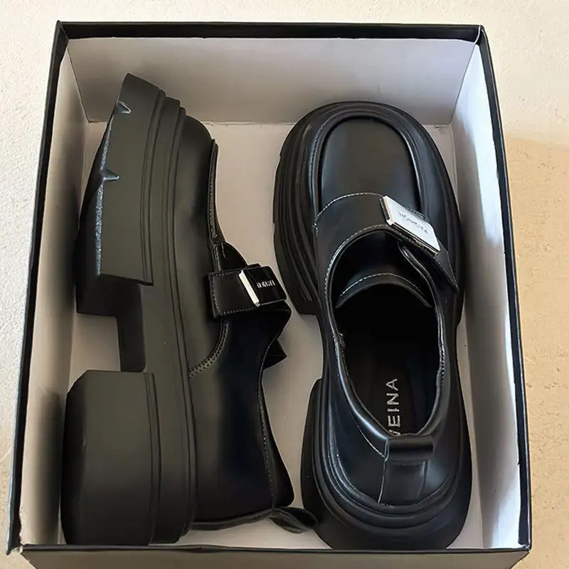 

Женская обувь Lefu, весна-осень 2021, новый стиль, французские японские высокие кожаные туфли, женские туфли