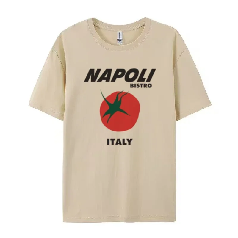 Napoli tomate rétro Streetwear T-Shirt mignon fruits graphiques t-shirts femmes ample à manches courtes italie chemise femme Grunge esthétique hauts