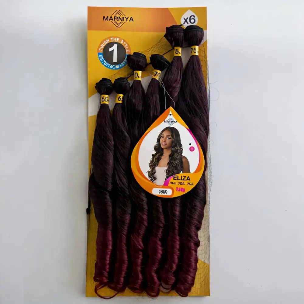 ELIZA French Curl Braid 6 Bundles 240g, Pre-Curled Loose Wave Ends, 65/70/75cm, Crochet Braids Box Braids