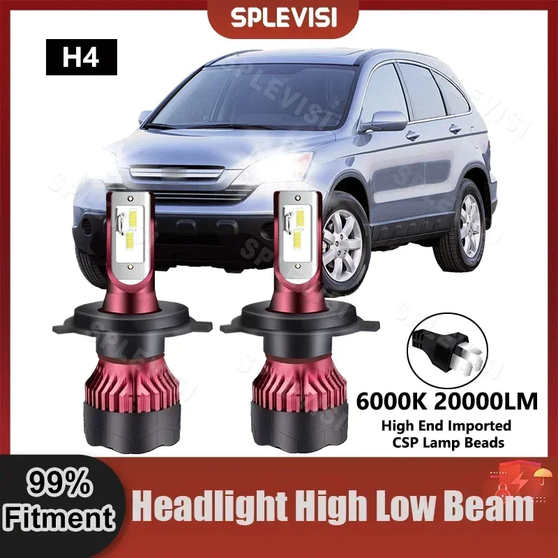 

2x H4/9003 LED Headlight High Low Beam Bulbs 300% Brightness 20000LM For Honda CRV CR-V 2001 2002 2003 2004 2005 2006 2007