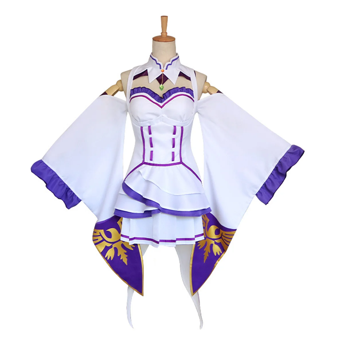

Hemixush Anime Zero Cosplay Emilia Costume School Party Uniform Suit Kawaii Dress