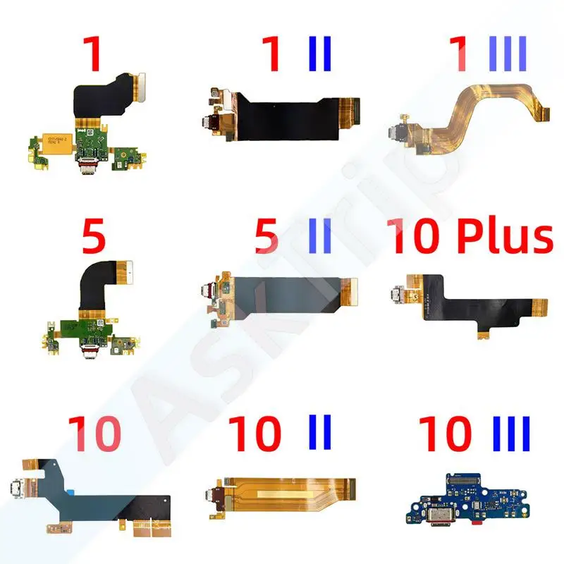 

Aiinant Bottom Charging USB Date Dock Mic Charger Flex Cable For Sony Xperia 1 5 10 I II III 2 3 Plus Compact Premium