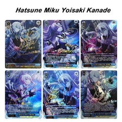 DIY Hatsune Miku Yoisaki Kanade Anime collection card Gold sign Bronzing flash card Board game card Cartoon toys Christmas gift