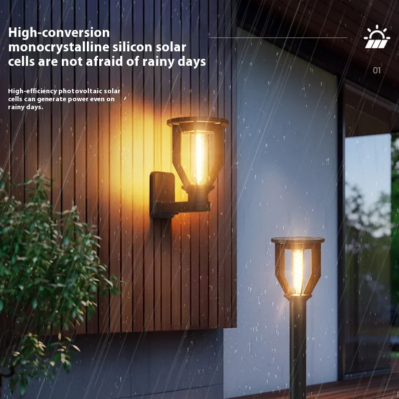 Efficient monocrystalline silicon ABS environmentally friendly lamp body Ipx4 waterproof light cube solar lamp