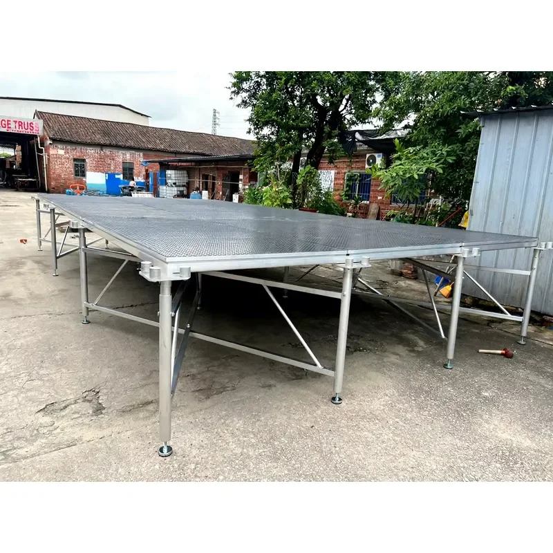 Large Outdoor Aluminum Alloy Stage with Quick Installation 1000kg Load Capacity Modular Design Customizable Size