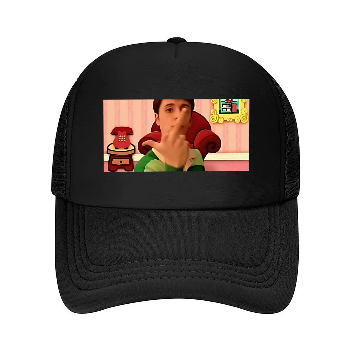 

Мультяшный жест игривый — вдохновленный сетчатой бейсболкой Meme Art Design