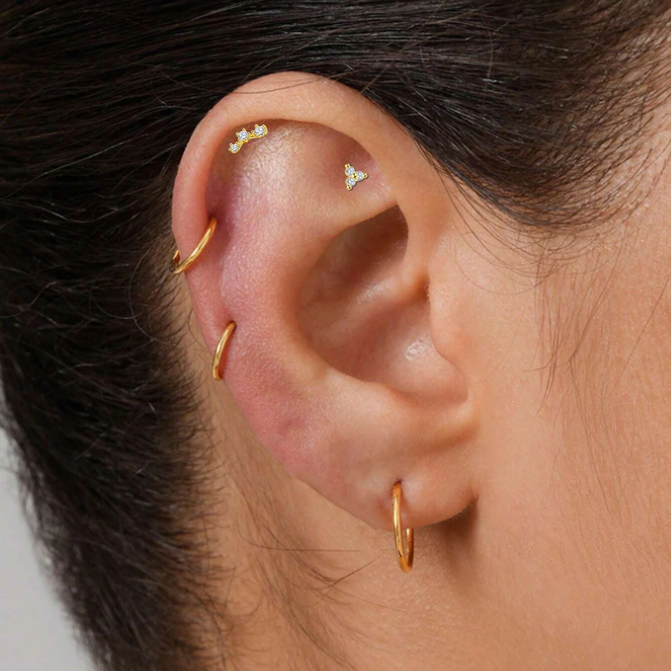 

5pcs Fashion Cool 316 Stainless Steel Earrings Set,Ear Back Cartilage Tragus Conch Helix Piercing Jewelry Accessories