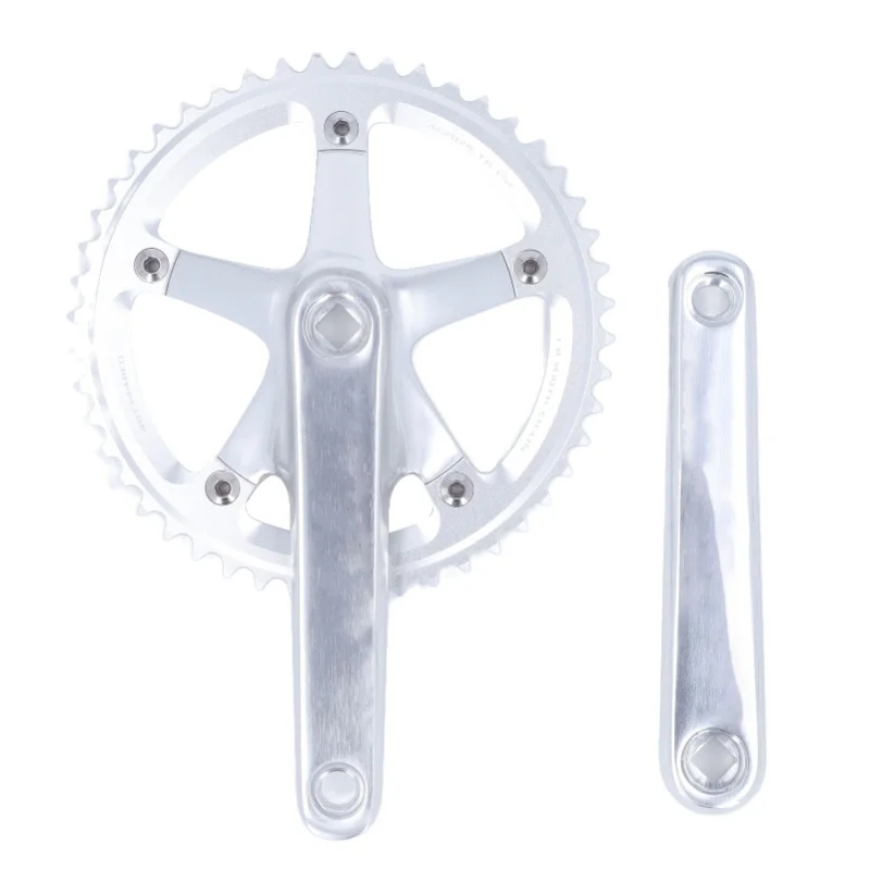 

Bike Crankset Aluminum Alloy 144BCD 48T Square Hole Chainring Crank Arm Set For Mountain Bike Road Bike Silver