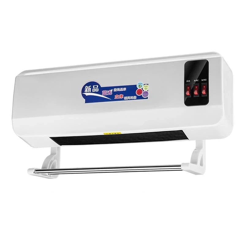 Display LED Ventilador de Aquecedor Elétrico, Ar Condicionado De Parede, Telecontrole Doméstico, Temporizador 8H, Aquecedor De Parede, Dispositivo Quente, 220V