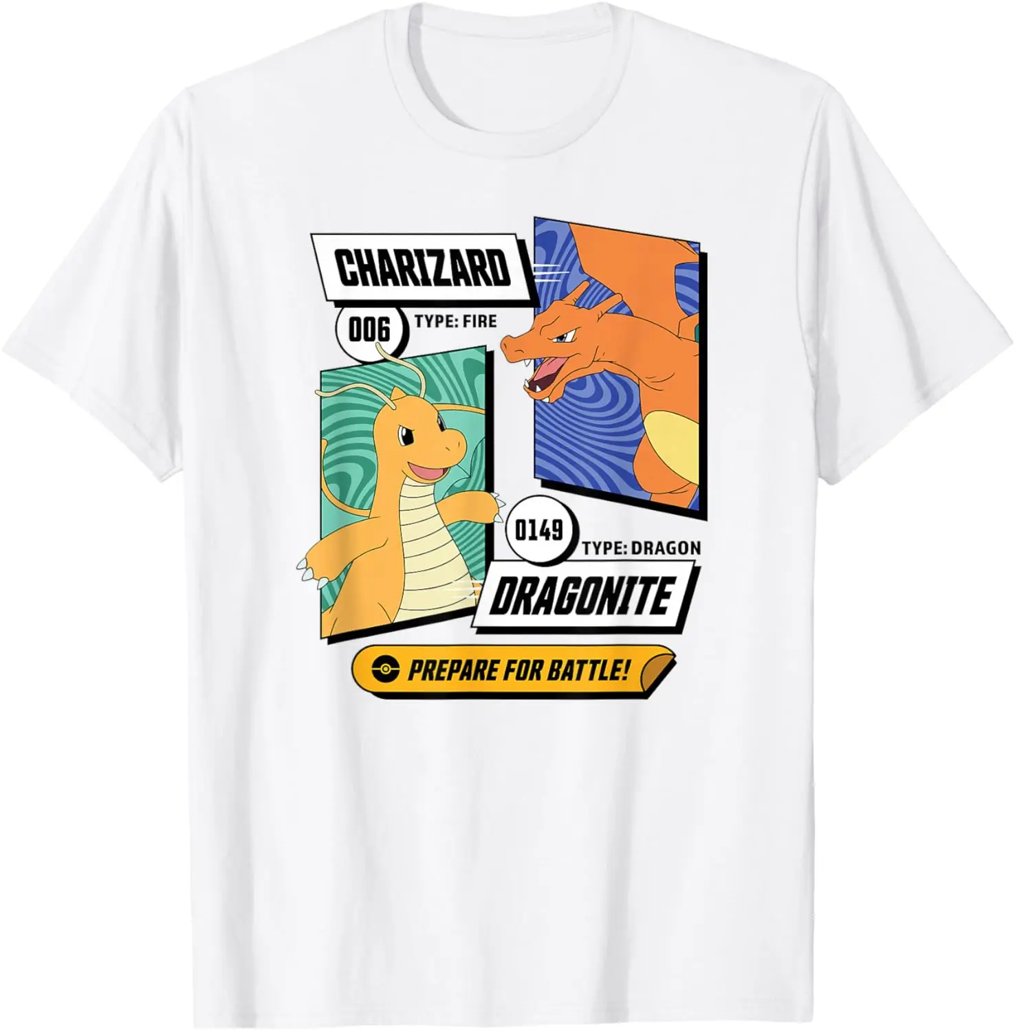 Pokémon - Dragonite Charizard Prepare for Battle T-Shirt S-6XL