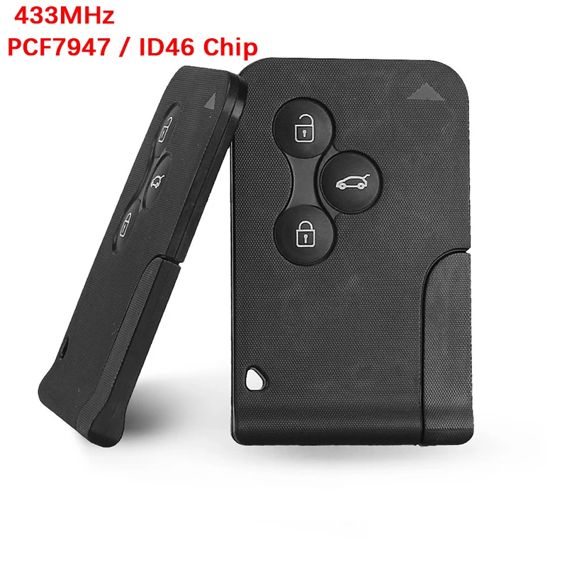 

CN010002 Aftermarket For 2003-2008 R-enault Megane Scenic Smart Card 433MHz ID46 Chip Key