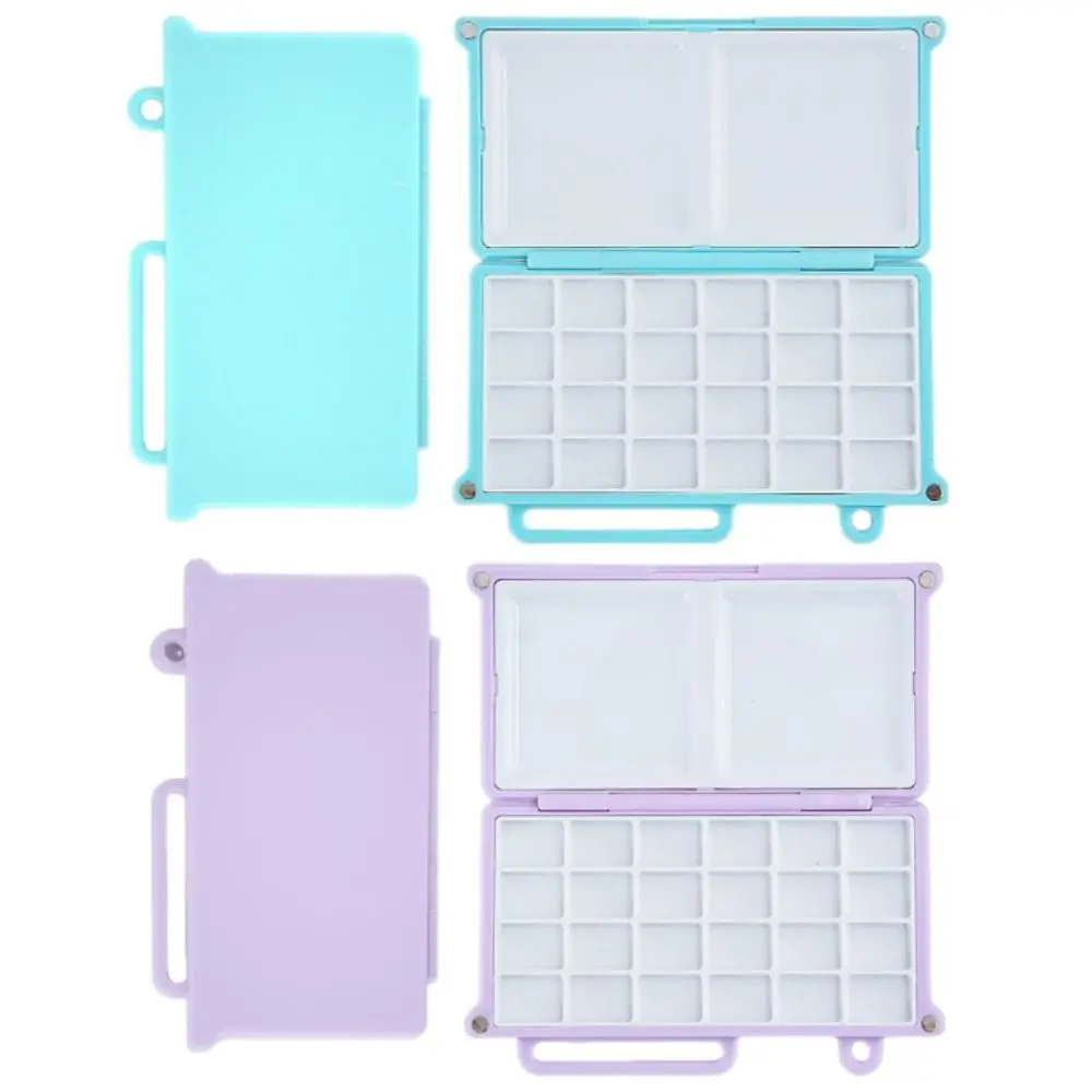 Compact Magnetic Watercolor Paint Box Mini Foldable Empty Paint Palette Waterproof Professional Travel Painting Tray Studio Use