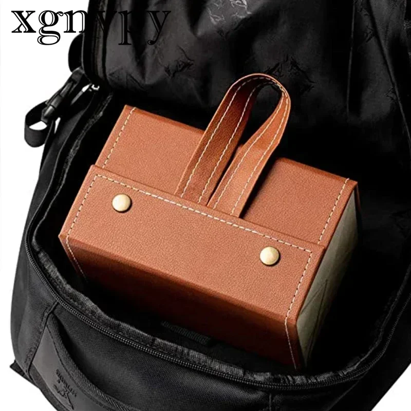 Xgnvpy نظارات قابلة للطي المنظم 2/3/6 متعددة الفتحات النظارات الشمسية تخزين عرض السفر بولي Leather نظارات جلدية صندوق تخزين المنزل