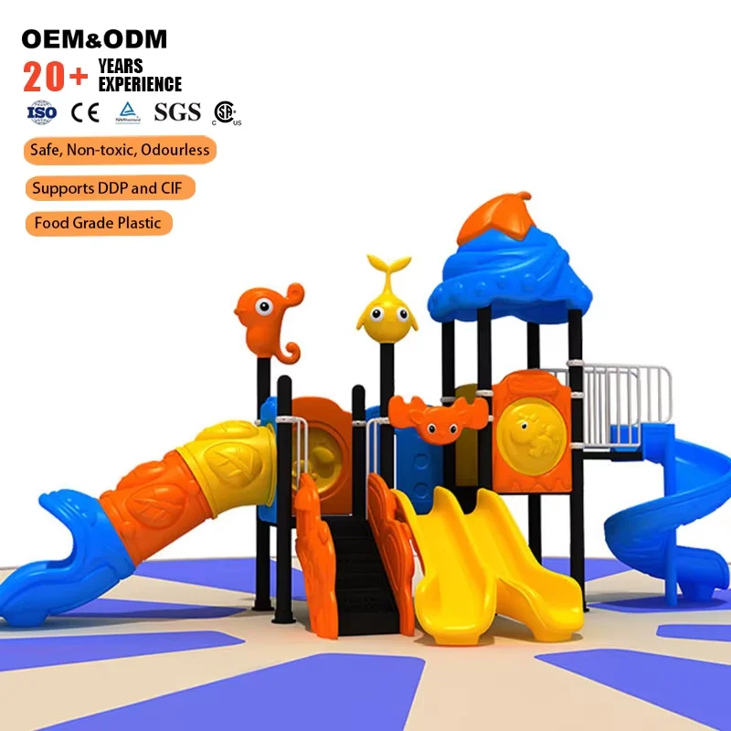 

New Arrival Outdoor Amusement Equipment Commercial Steel Stair Slide Set Durable Plastic Water Slide For Kids For Amusement Park