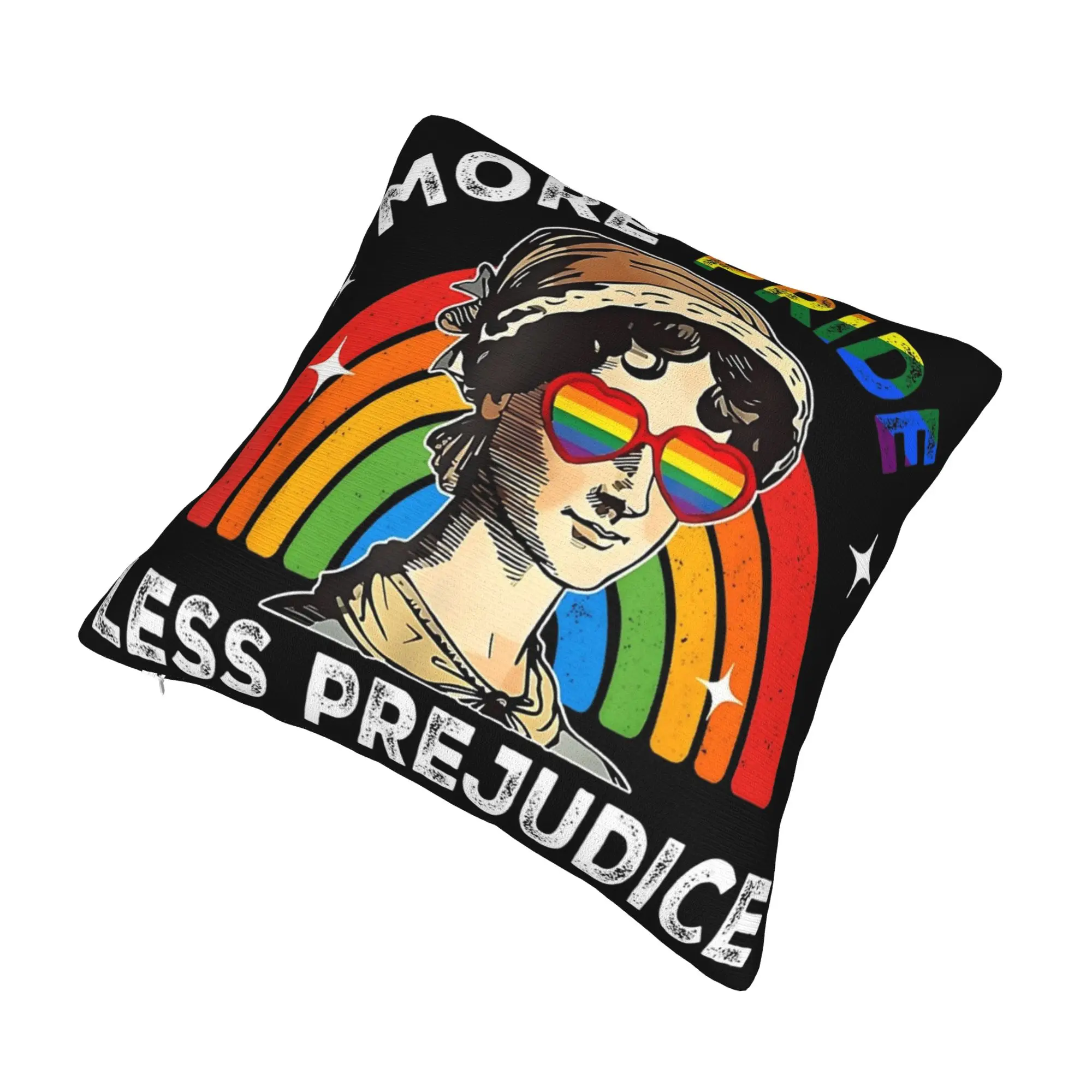 More Pride Less Prejudice  Pillow Covers Merch Printing Cushion Cover Gift  Throw Pillow Case Cover Home Multi Size