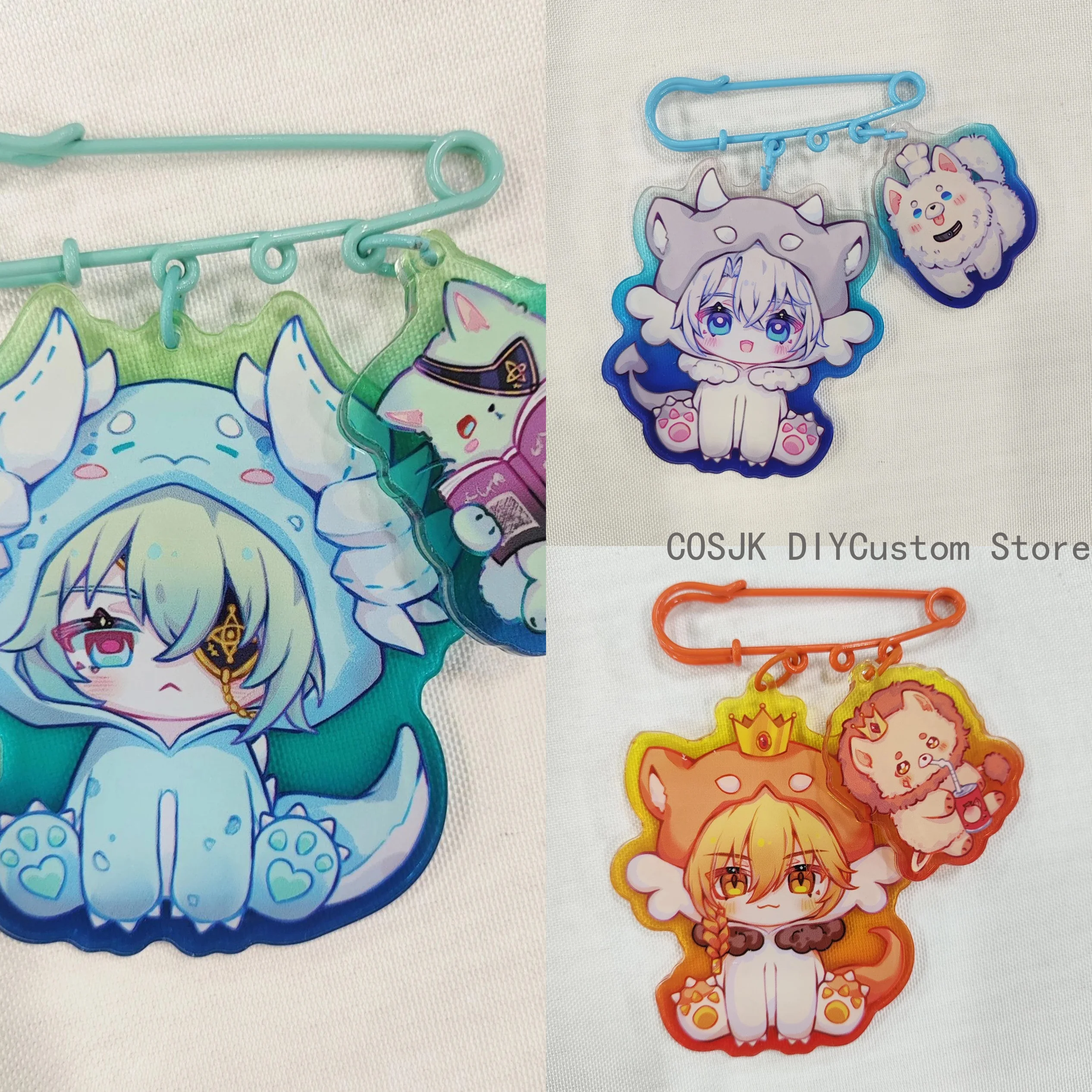 

2026 аниме Mydei Khaslana Anaxa Genshin Impact косплей Q версия акриловый орнамент игровой брелок кулон Декор подарок