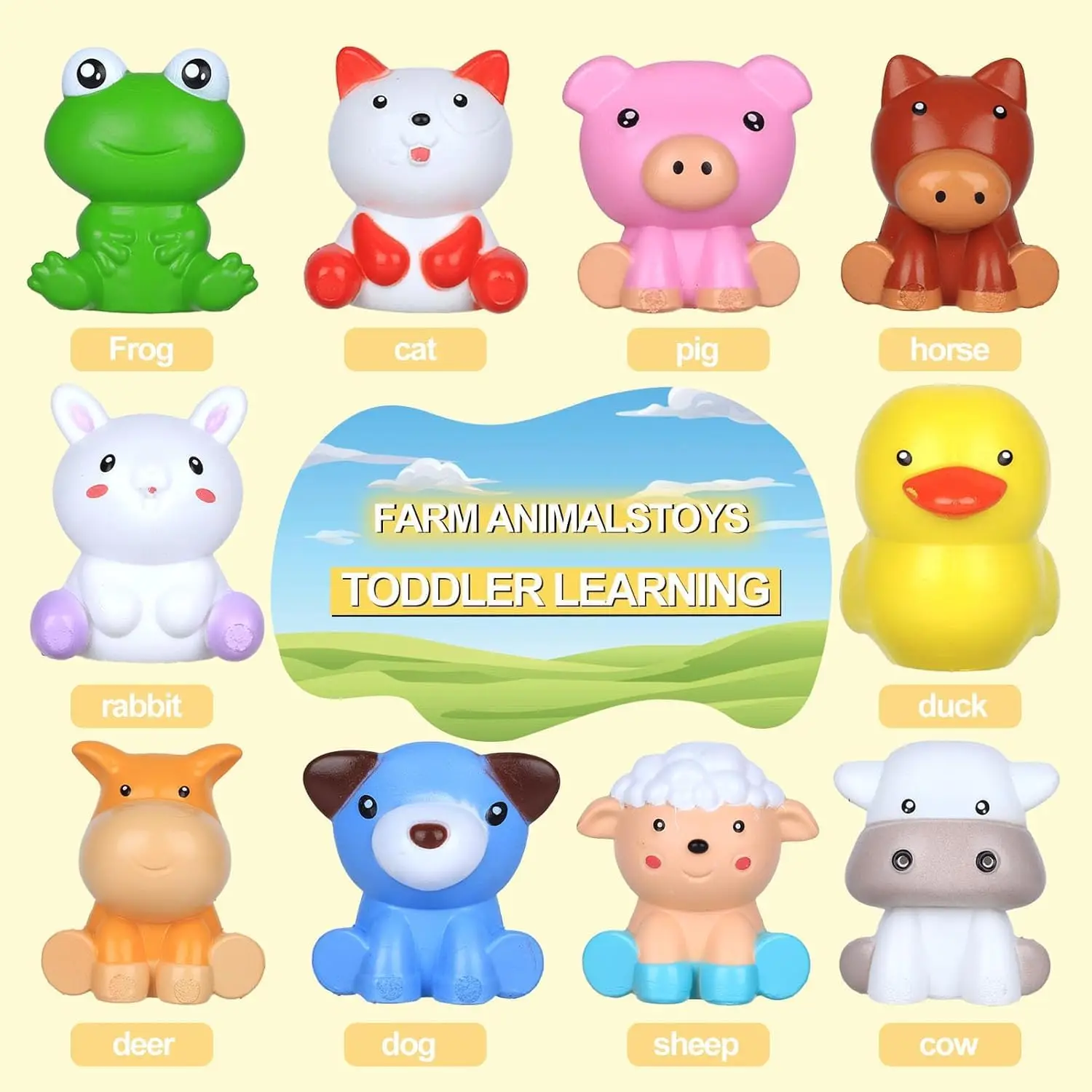 Bauernhof Tier Passenden Haus Montessori Spielzeug Für Kleinkind Regenbogen Finger Puppe Anzahl Erkenntnis Farbe Sortierung Paarung Spiele – Detail 3