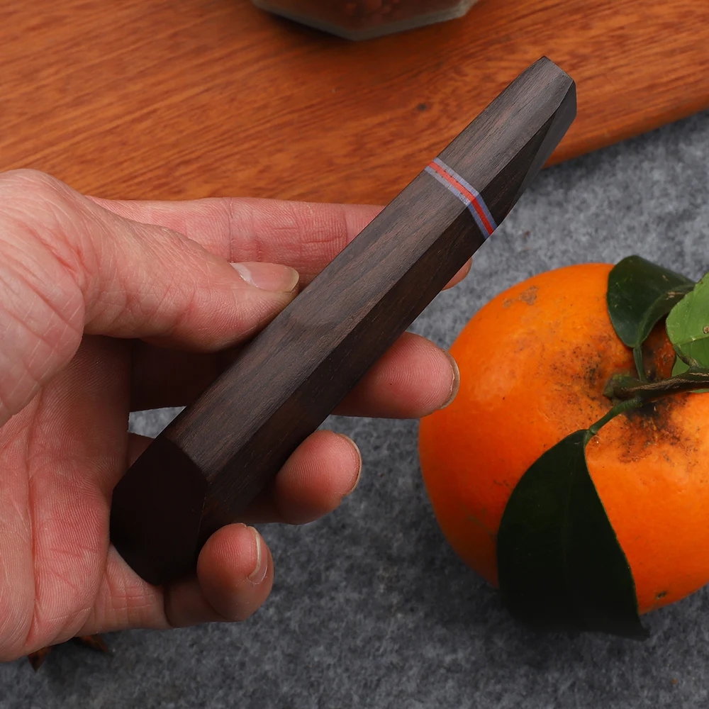 DIY Kitchen Eco-friendly Natural Ebony + G10 Details Star Anise Fruit Peeling Handle EDC Tool