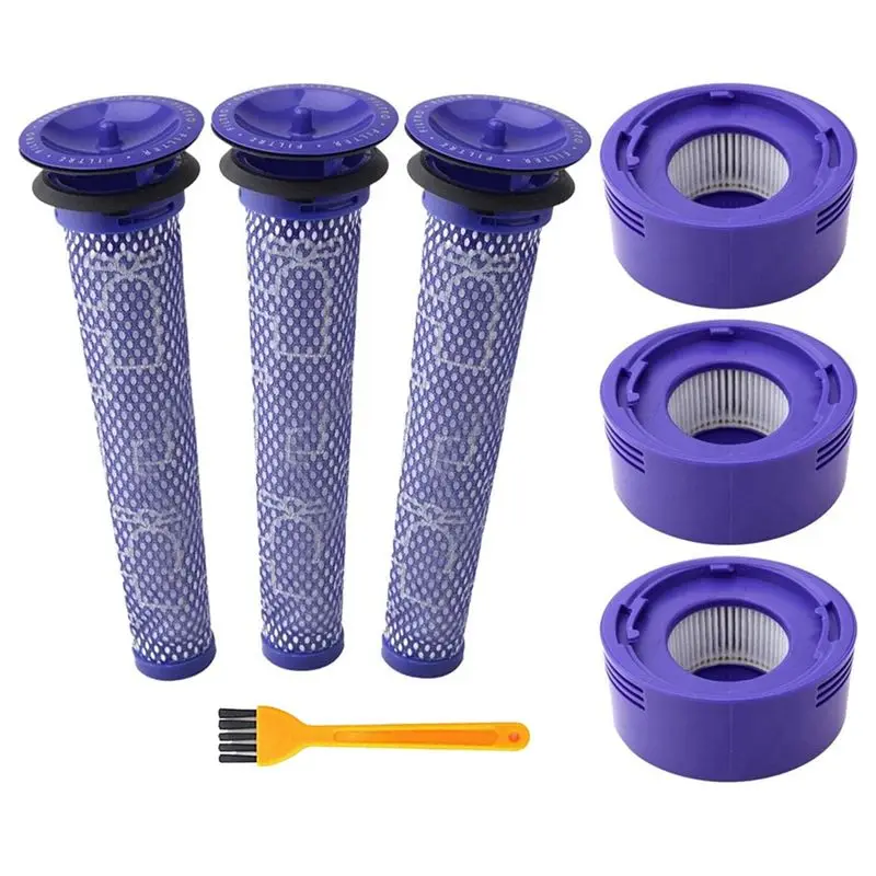 Kit de repuesto de filtro de vacío Benchmade Quality 3 Pre & Post Filter para Dyson V7, V8, reemplazo 965661-01 y 967478-01