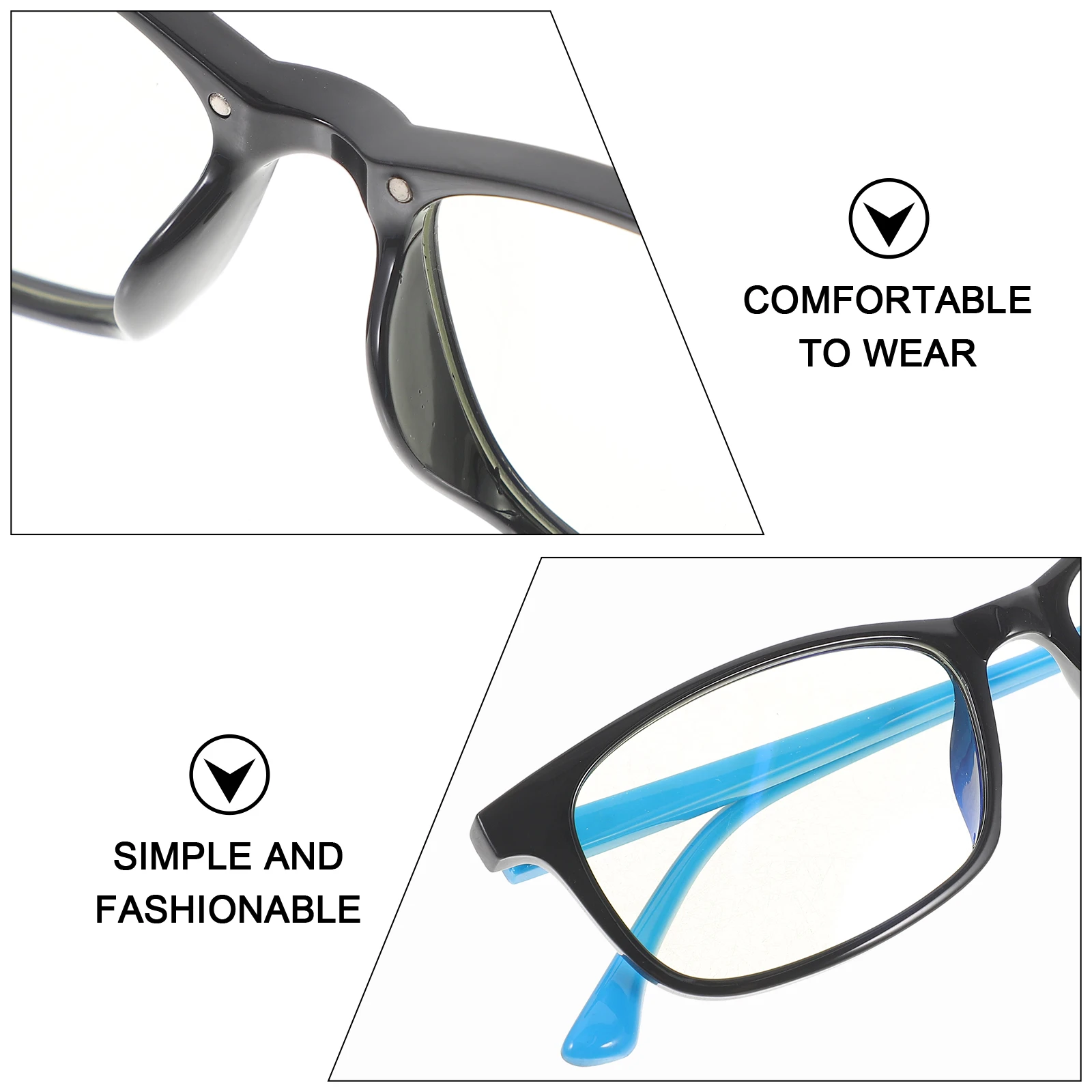 

Blue Light Blocking Glasses Black Frame Retro Style Lightweight Comfortable Portable Eyeglasses For Men Women Students