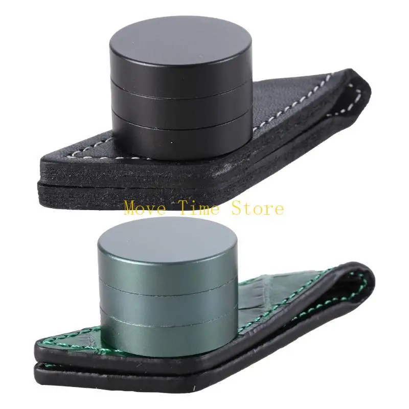 

92me кожаный мешок мела с магнитным ремнем зажима для зажима для бильярда бильярда бильярдного