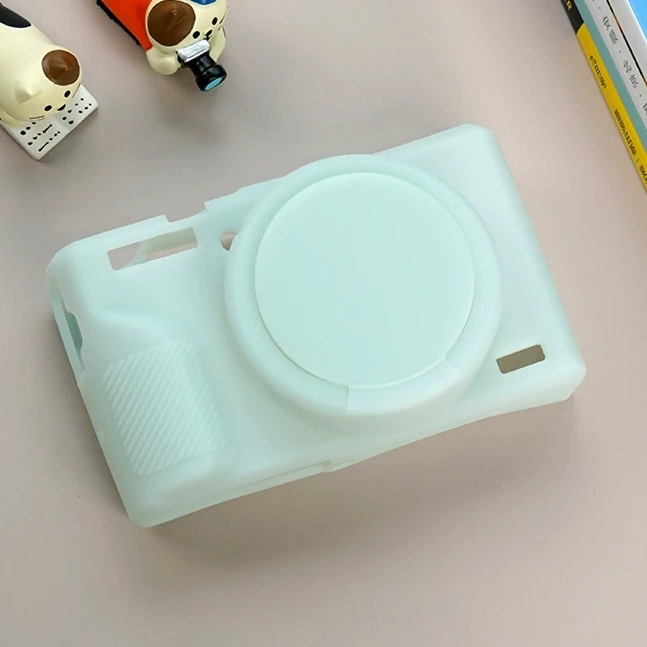Custodia In Silicone Morbido Rosa Per Canon G7X Mark III – Con Tappo Obiettivo Staccabile, Accessori