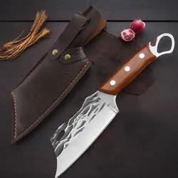 1 pc high carbon stainless steel fruit knife for cutting points and stripping knives, solid wood handle suitable for outdoor cam